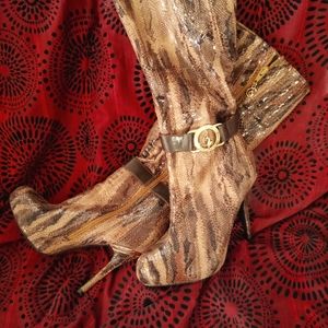 Snake Skin Stilletto Boots